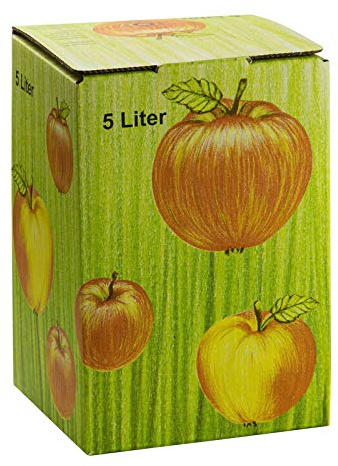 SELMA 50Stück 5 Liter Bag in Box Karton in Apfeldekor