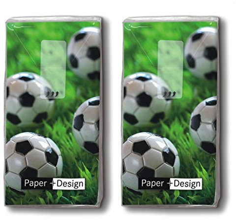 20 Taschentücher (2x 10) Go for Goal – Tore schießen / Fußball / Sport / Motivtaschentücher