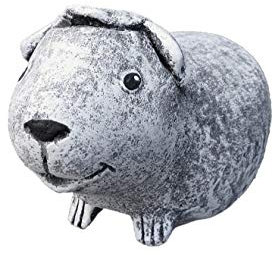 Steinfigur Meerschweinchen Helmut, Frost- und wetterfest bis -30°C, massiver Steinguss
