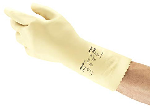 Ansell AlphaTec 87-600 Chemikalienschutz-Handschuhe, Mehrzweck-Arbeitshandschuhe, Chemisch Beständig, Gute Fingerbeweglichkeit und Tastsensibilität, Größe XL (12 Paar)