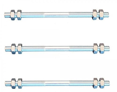 FKAnhängerteile 3 Stück Gewindestange M10 Rechts - Links Gewinde 300 mm + 12 Muttern