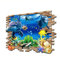 3D Delphin Meer Ozean Welt Kinderzimmer Badezimmer PVC Wandtattoo Wandaufkleber PVC Wand Dekoration