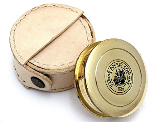 Robert Frost Ottone Poem Bussola-Tasca Bussola con Custodia in Pelle