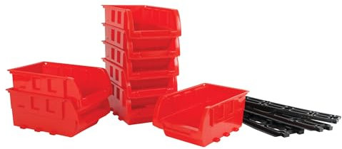 Performance Tool W5197 8 Piece Small Stackable Storage Trays, orange