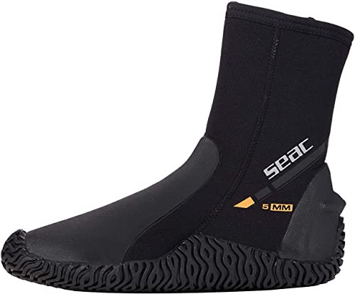 SEAC Basic HD, Füßlinge aus 5 mm Neopren und Fester Laufsohle, schwarz, S