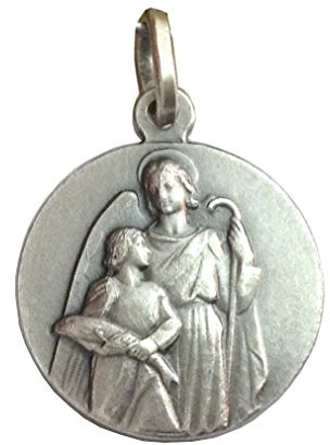 Médaille de Saint Raphael Archange en Argent Massif 925