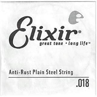 Elixir® Saiten blanke Stahl-Einzelsaiten mit Anti-Rust Auflage (.018)