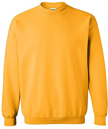 GILDAN Men's 50/50 Adult Crewneck Sweatshirt, Gold, M UK