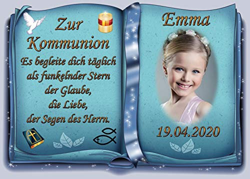 Tortenaufleger Fototorte Tortenbild zur Kommunion Buchform DIN A5 K31