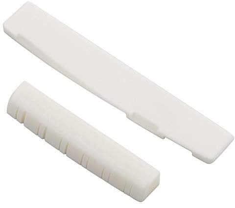 Ivory Bone Slotted Saddle Nut Acoustic Guitar Nut for 12 String Guitare