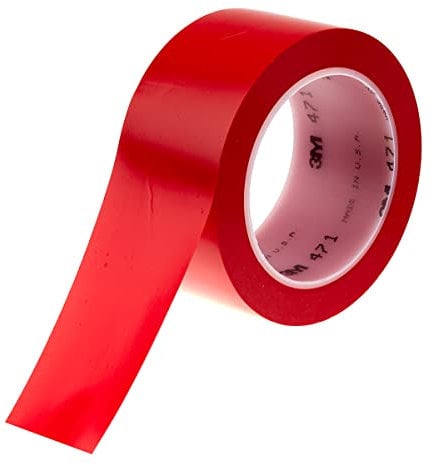 3M Scotch 471 Vinyl Markierungsband Rot Typ Bodenmarkierungsband, Stärke 0.14mm, 50mm x 33m