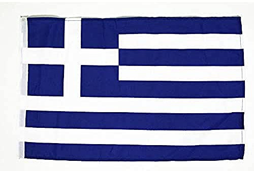 AZ FLAG - Drapeau Grèce - 45x30 cm - Pavillon Grec 100% Polyester Avec Fourreau Pour Hampe - 20g