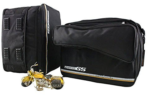 made4bikers Bedruckte Koffer Innentaschen mit Abnehmbarer Außentasche passend für BMW R1200GS R1200 GS (K25) mit Vario Koffer