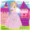Ursus 8420001 - Moosgummi Mosaikbild Glitter, Prinzessin, zum Gestalten eines Moosgummi Bildes, Set mit 432 Moosgummistickern in verschiedenen Farben, Vorlage, Aufsteller, inklusive Bastelanleitung, Mittel