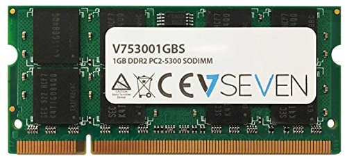 V7 V753001GBS V7 1GB DDR2 PC2-5300 667Mhz 1.8V SO DIMM Notebook Memory Module - V753001GBS,Green