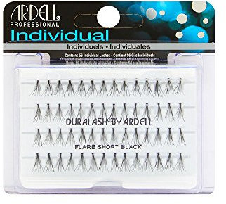 Ardell Individuals Short (Knot Free), Eye-lashes Einzelwimpern aus Echthaar (1 x 56 Stück), black, schwarz (ohne Kleber) (1x)