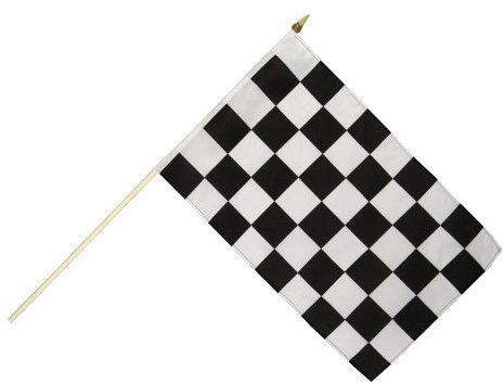 Digni® Drapeau Damier F1 sur hampe