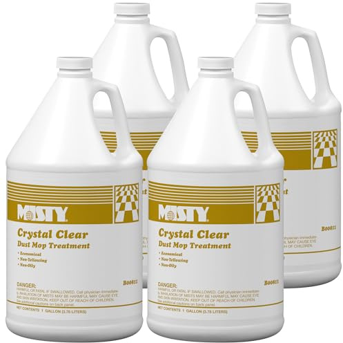 MISTY Crystal Clear Dust Mop Treatment - 1 Gallon (Case of 4)
