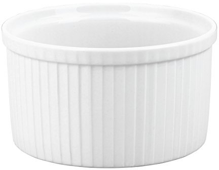 Pillivuyt Soufflé-Schale, Porzellan, 3,75 Tassen, 16,5 cm Durchmesser, klassisch, plissiert, Soufflé-Schale