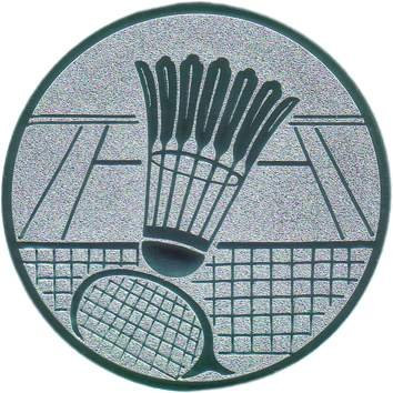 FABRIKSTORES GmbH Pokal Emblem Badminton - 50 mm/Silber