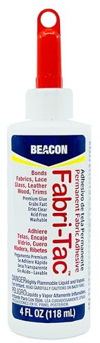 Beacon Fabri-Tac Permanent Adhesive, 4 Ounce THE GLUE GUN IN A BOTTLE !
