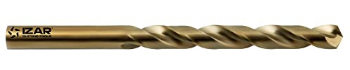 Izar 19316 Broca Mango Cilíndrico Materiales Duros, Serie Corta, HSSE 5%Co, Ambar, 1016, DIN 338 N, 12.75 mm Diámetro Corte
