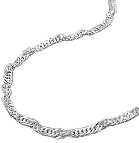 Kette 2mm Singapurkette diamantiert Silber 925 50cm