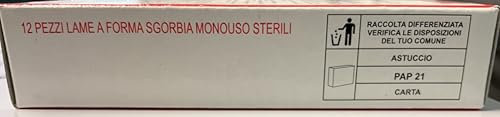 Lame Sgorbie ProfessionaliExtra Qualità Inox, misura 8 mm, Scatola 12 pz.