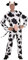 W WIDMANN MILANO Party Fashion - Disfraz de Gaia la vaca, mono con ubres, disfraz de animal, granja, corral, carnaval