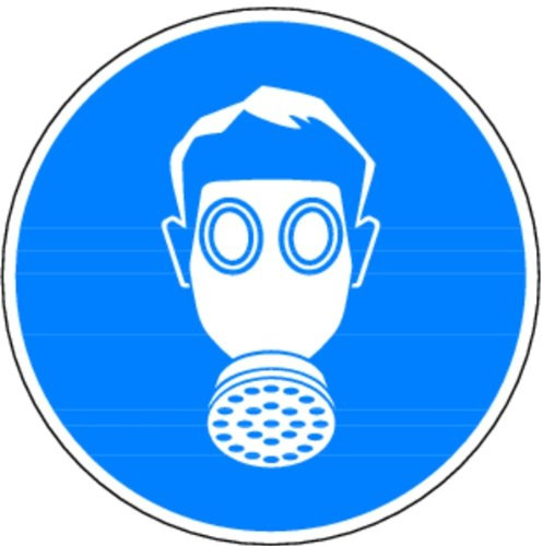 Aufkleber Atemschutz benutzen D-M004 200mm