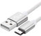 TechExpert - Cable de Charge USB mâle vers Micro USB mâle tressage Nylon 1,5 mètre Argenté