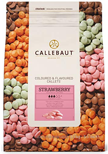 Callebaut Strawberry Flavoured Chocolate Drops - Taille du pack = 1x2.5kg