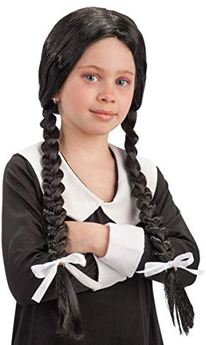 Carnival Toys 2756 - Perücke mit Zöpfen, schwarz