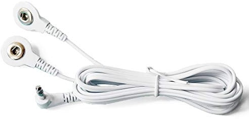 KONMED 1 Pair Tens Electrode Lead Wires Jack 3.5mm Snap 3.5mm Connection