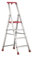 Svelt Scala Alluminio 4 Gradini con Parapetto, Maniglione Porta Attrezzi, Ampia Piattaforma Zigrinata ed Evoluto Sistema di Ribordatura Automatica