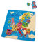 Teorema Giocattoli Satz Puzzle aus Holz, Mehrfarbig Europa Mehrfarbig