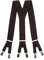 Olata extra breite Herren Hosenträger/Heavy Duty Y-Hosenträger mit 6 Clips – 5 cm. Grau mit 3 Dunkelgrau Streifen