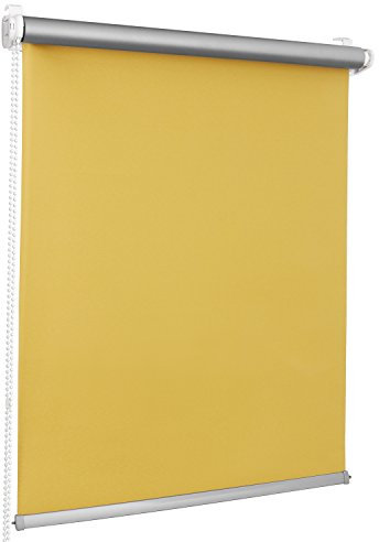 ROLLMAXXX Thermo Verdunkelungsrollo Klemmfix ohne Bohren (130 x 150 cm, Gelb)