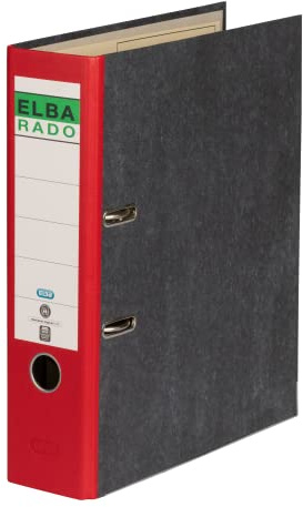 Elba Rado Ring Binder/Folder, Clouded Marble A4, Wide (1 Item) red