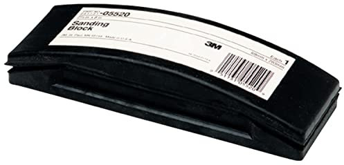 3M Sanding Block, Rubber, 05520, 2-3/4 in x 8 in, Black
