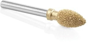 Kutzall Fraise rotative Flamme Original, Axe 1⁄8, Fine - Accessoires de Travail du Bois pour Dremel, Foredom, Milwaukee. Carbure de Tungstène Abrasif, 6.3mm Dia. X 12.7mm de Longueur, FL-14-EG