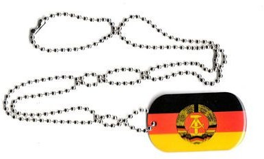 Dog Tag DDR Erkennungsmarke 30 x 50 mm Fahne Flagge