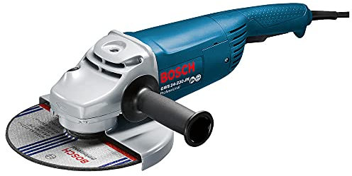 Bosch Professional Winkelschleifer GWS 24-230 JH 230 mm (2400 Watt mit Anlaufstrombegrenzung, Wiederanlaufschutz, im Karton)