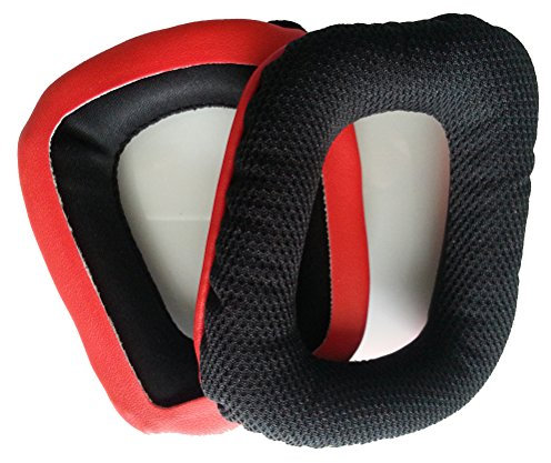 Paar Ersatz atmungsaktives Mesh Weichschaum Kopfhörer Ohrhörer Ear Pads Ohrpolster für G930 G430 (Rot+Schwarz)