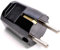 Schuko-Stecker aus Duroplast (Bakelit-Optik), Schutzkontaktstecker, schwarz