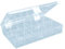 hünersdorff Sortimentskasten: stabile Sortierbox (PS-Compact) mit fester Fachaufteilung (12 Fächer), Sortierkasten-Maße: T170 x B250 x H46 mm, Made in Germany, glasklar, 613700, 12, Transparent