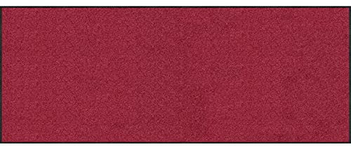 Salonloewe Fußmatte waschbar Weinrot 60x180 cm Schmutzfangmatte einfarbig