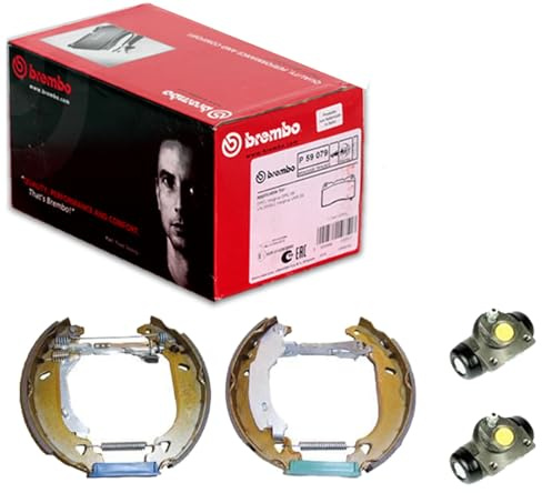 BREMBO Bremsbackensatz K23027 | Kompatibel mit: FIAT PUNTO, PUNTO Cabriolet, PUNTO Van, LANCIA Y