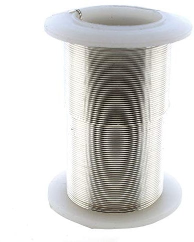 Beadsmith 22 Gauge anlaufgeschützt Kupfer Draht, 20 Yard/18.2 m, Silber