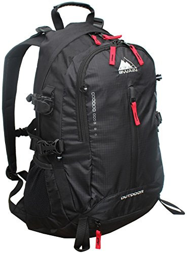 Cox Swain Air Flow Rucksack Navajo Schule & Uni Daypack mit Laptopfach sowie Trecking Rucksack, Colour: Black/Black